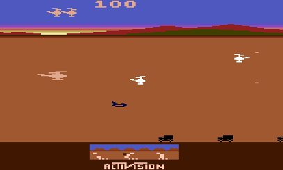 Chopper Command Atari 2600 gameplay screenshot