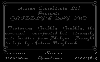 Gribbly's Day Out - C64 gameplay screenshot