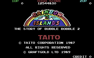 Rainbow Islands - C64 gameplay screenshot