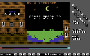 Blagger &mdash; C64 title screen, Alligata Software 1983