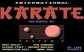 International Karate C64 - fighters in karate stance