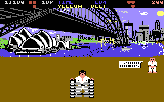 International Karate C64 - fight scene with scoreboard