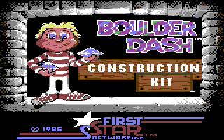 Boulder Dash Construction Kit C64 cave editor interface showing level building tools