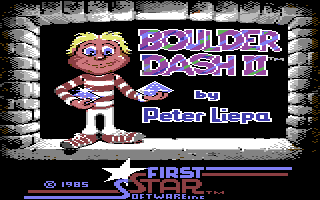 Boulder Dash II Rockford's Revenge C64 cave gameplay with new cave designs