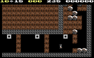 Boulder Dash II C64 cave with slime enemy type visible