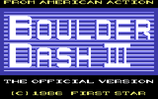Boulder Dash III C64 cave screenshot showing game interface