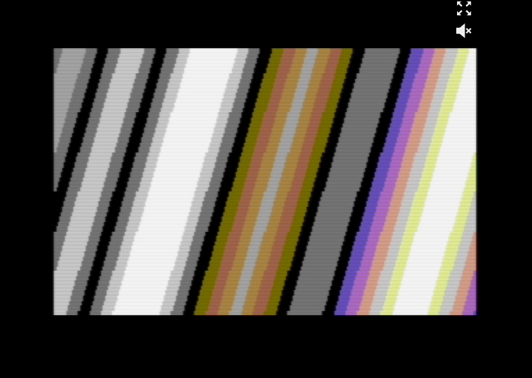 Comaland scene 15: FLI painting section showing colour depth and tonal range well beyond the VIC-II's standard 16-colour attribute mode