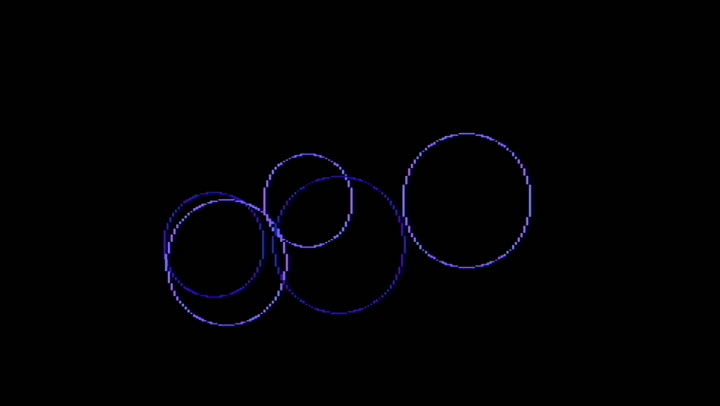 Mathematica mid-demo section: geometric form showing increased visual complexity as the production's mathematical effects develop
