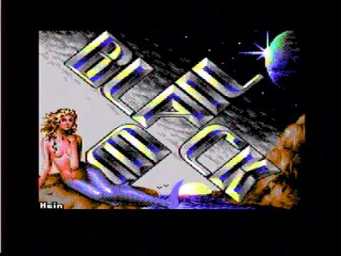 Dutch Breeze by Blackmail on real C64 hardware: raster colour bars and smooth hardware scroller captured from a video recording of the 1991 demo