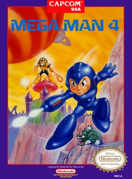 Mega Man 4 (NES, 1991/1992) - box art
