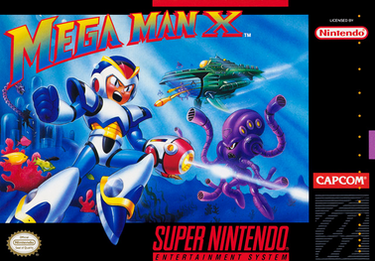 Mega Man X (SNES, 1993/1994) - box art