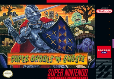 Super Ghouls 'n Ghosts (SNES, 1992) - box art