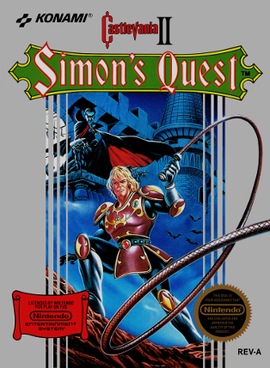 Castlevania II Simon's Quest (NES, 1987) box art