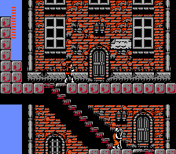 Castlevania II Simon's Quest NES gameplay - daytime village exploration