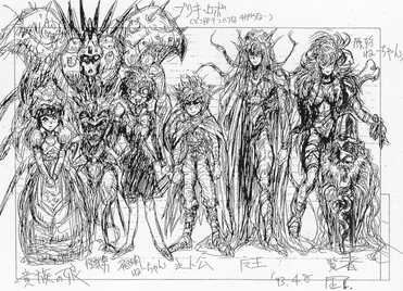 Alternate character group illustration by Akira Toriyama