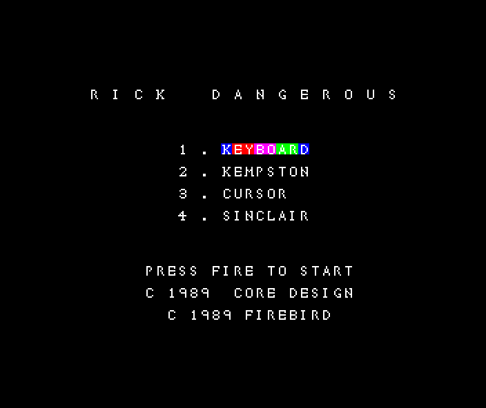 Rick Dangerous ZX Spectrum - gameplay