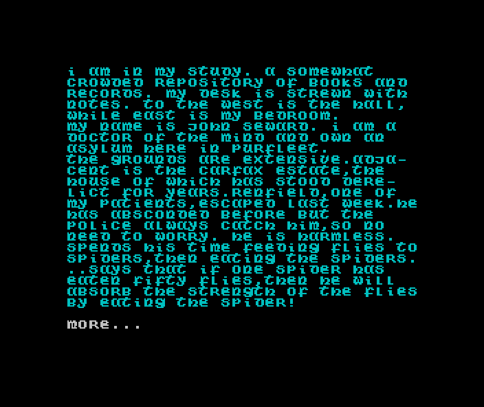 Dracula Part 3 ZX Spectrum cover screenshot from Internet Archive