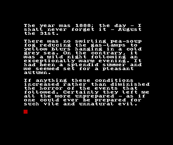 Jack the Ripper ZX Spectrum cover screenshot from Internet Archive