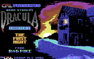 Dracula C64: gothic castle gameplay screen