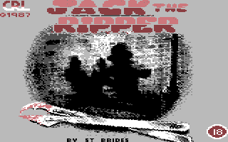 Jack the Ripper C64: Victorian street scene gameplay