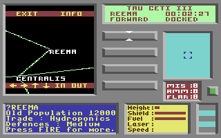 Tau Ceti C64: isometric gameplay view 6