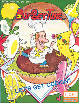BurgerTime arcade promotional flyer, 1982