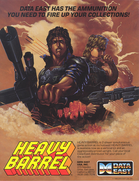 Heavy Barrel arcade flyer