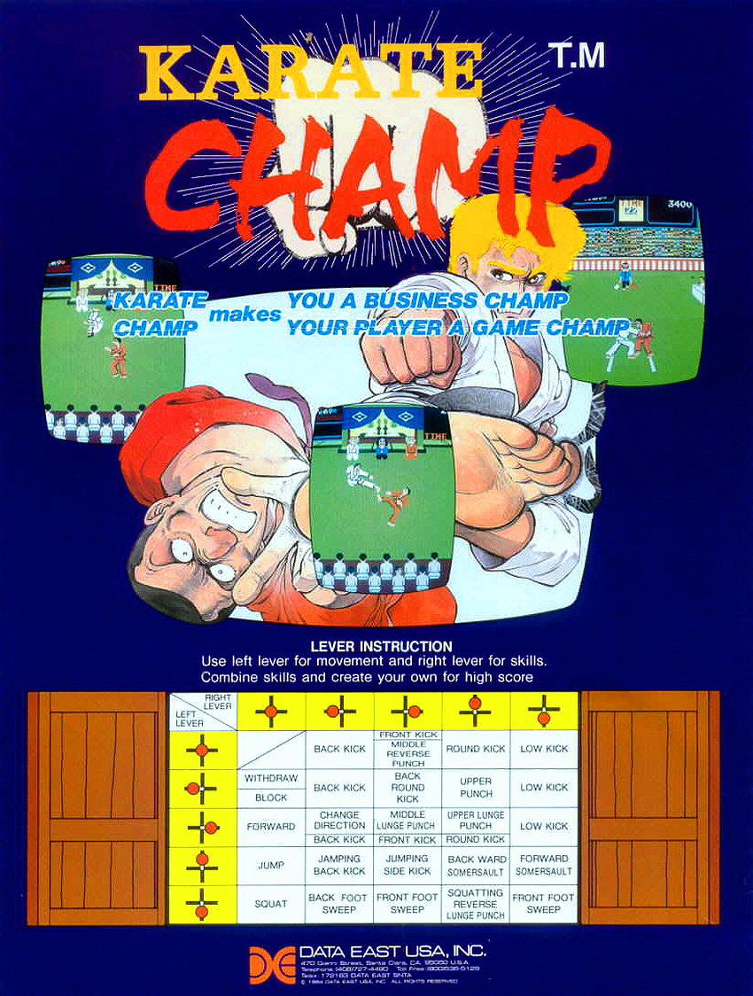 Karate Champ arcade flyer
