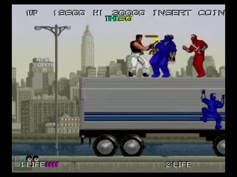 Bad Dudes / Dragon Ninja arcade mid-game