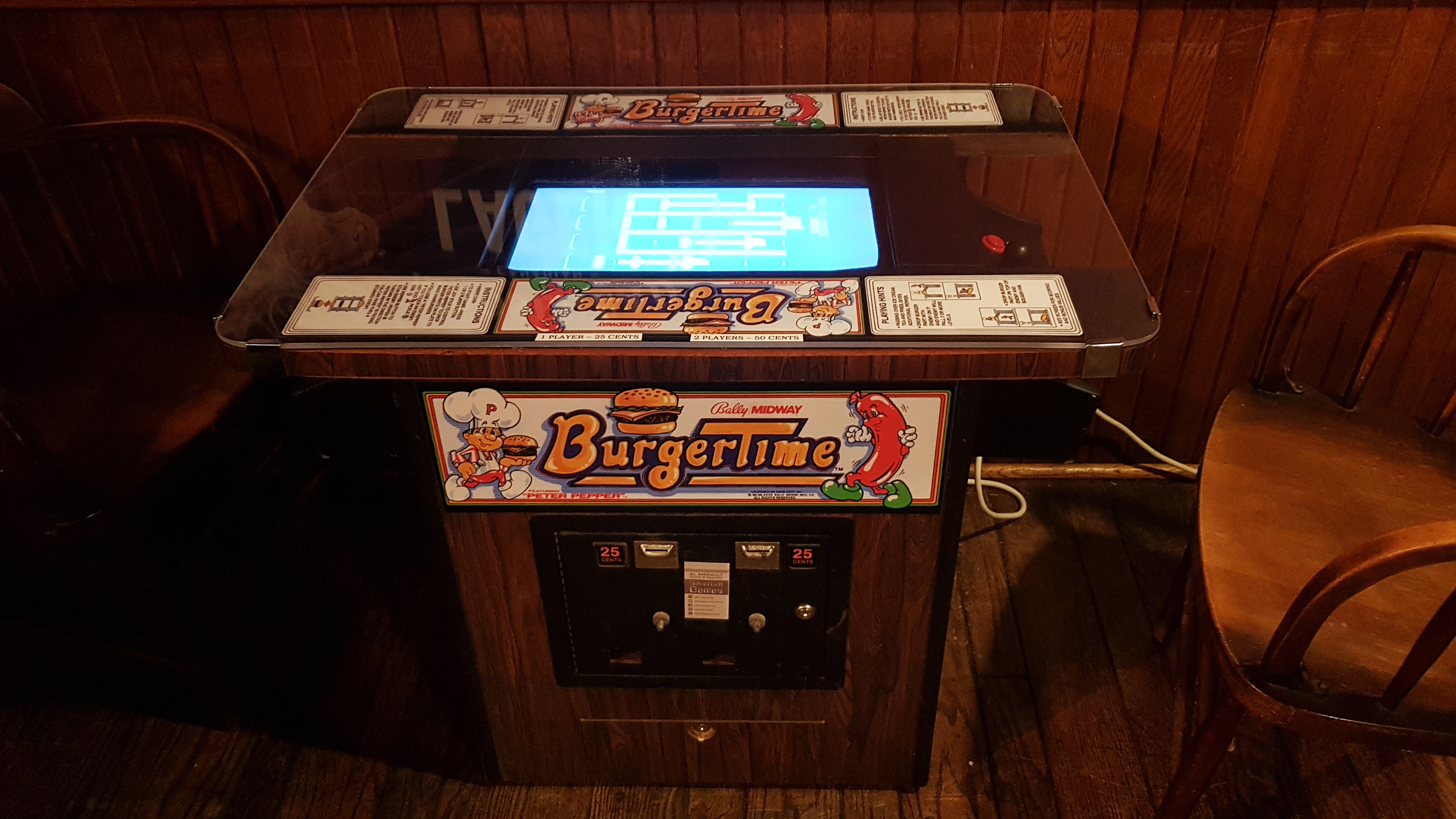 BurgerTime original arcade cabinet, circa 1982