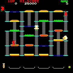 BurgerTime gameplay screenshot