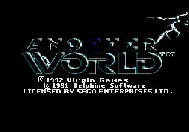 Another World Mega Drive - exterior alien city