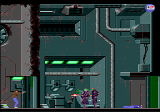 Flashback Mega Drive - combat sequence in industrial environment