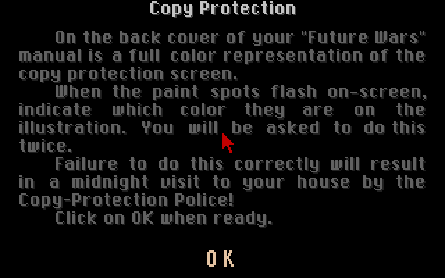 Future Wars DOS - time portal opening sequence
