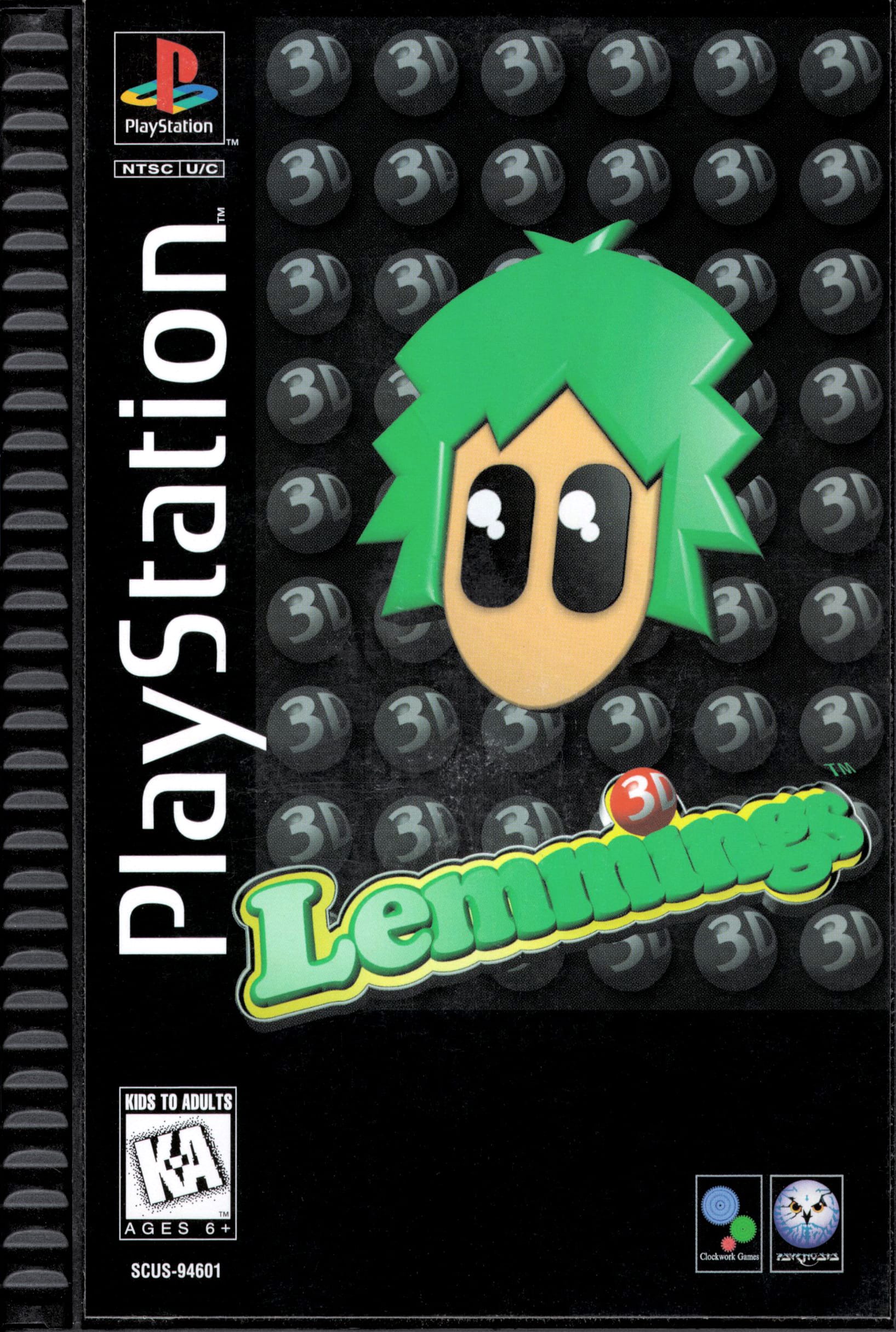 3D Lemmings - box art