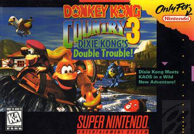 Donkey Kong Country 3 Dixie's Double Trouble SNES box art