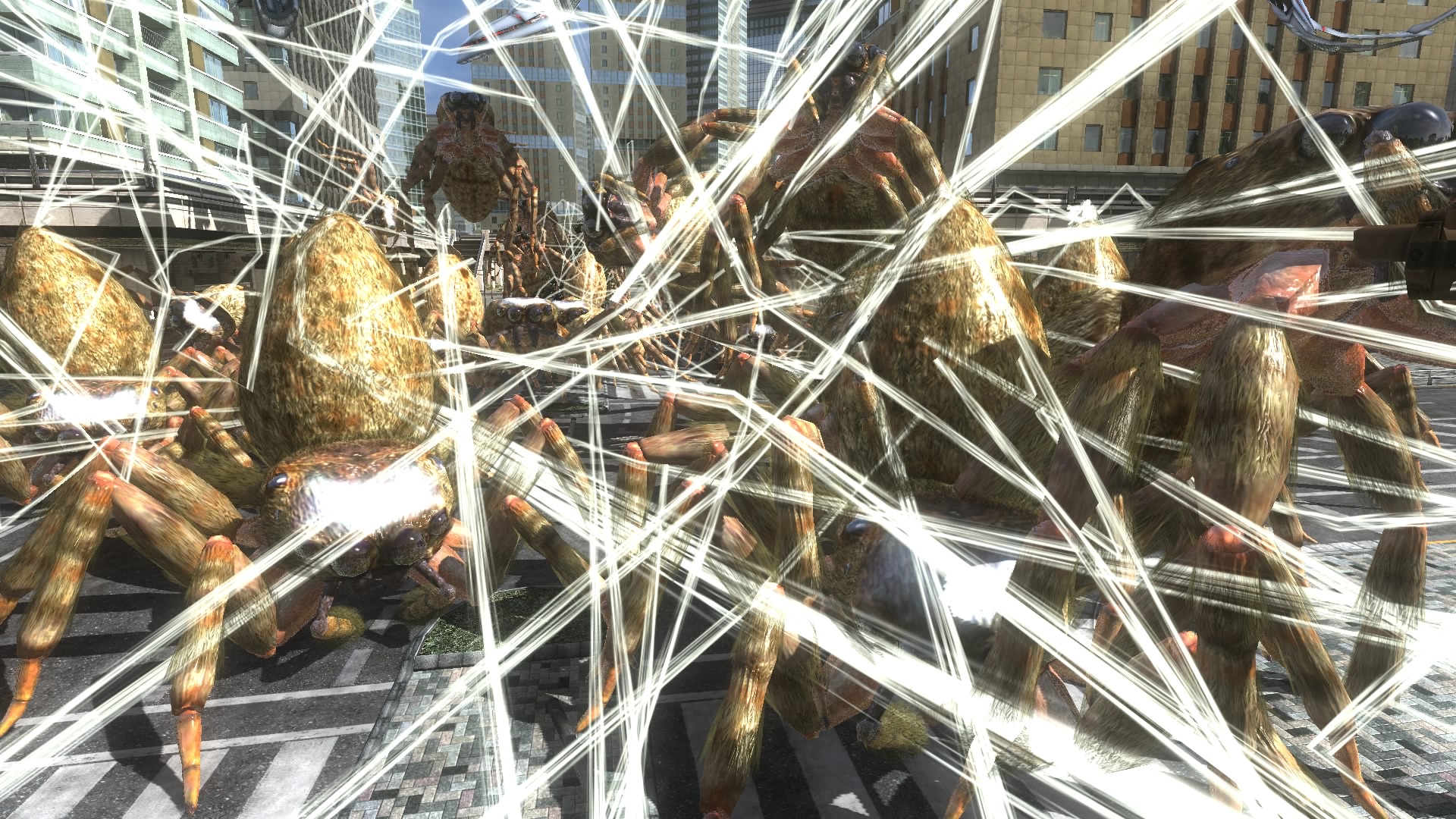 EDF 4.1 large-scale battle with multiple enemy types