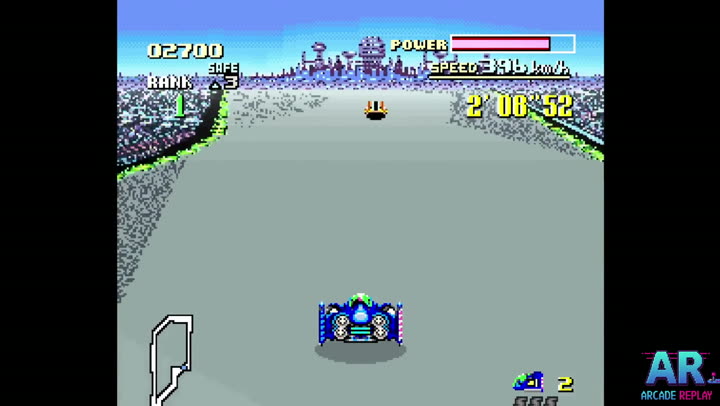 F-Zero SNES Mute City I race, Blue Falcon leading