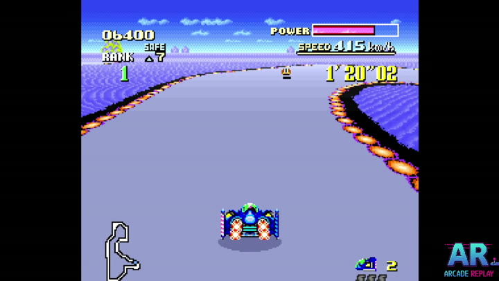 F-Zero SNES Big Blue circuit over ocean