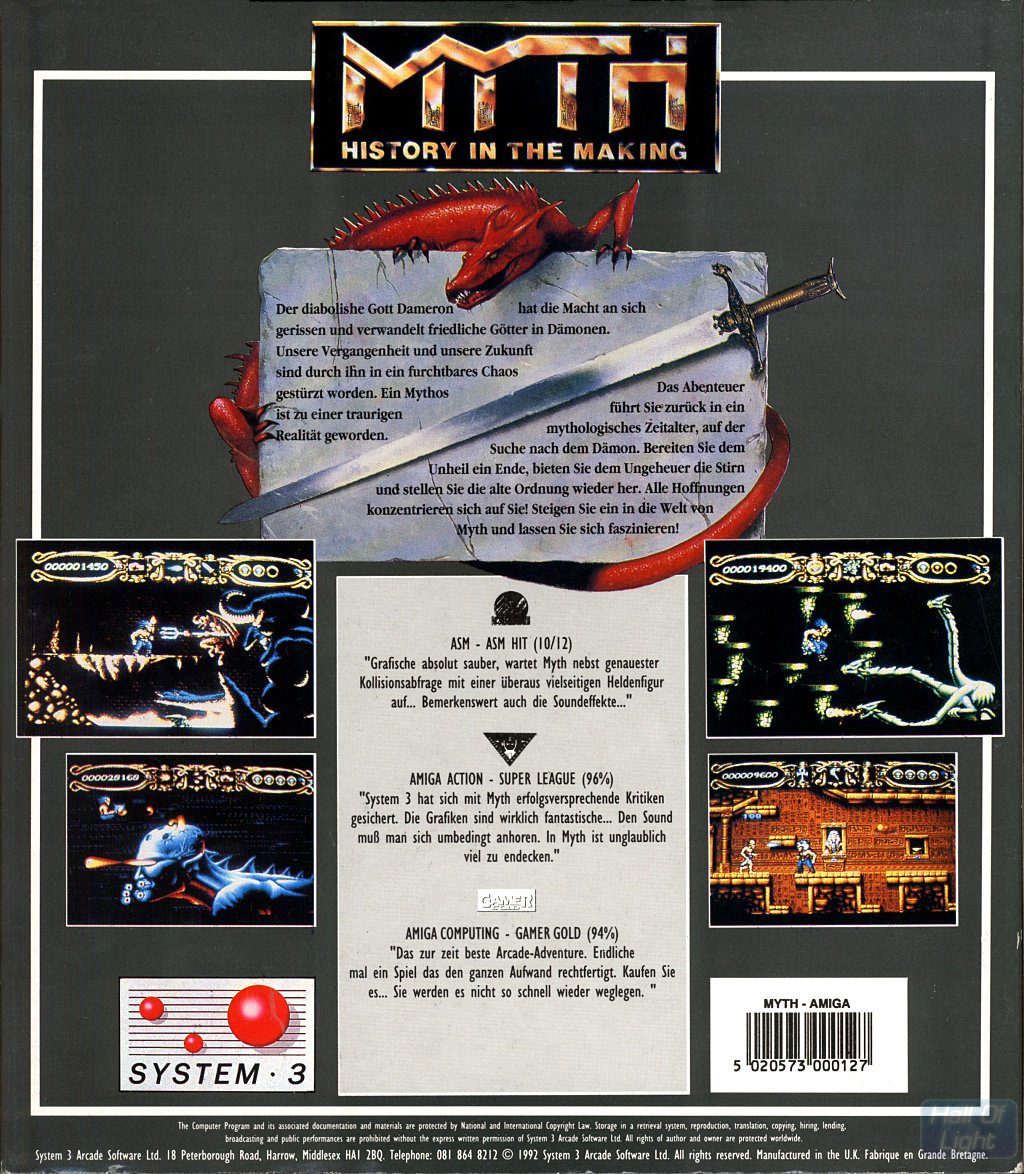 Myth - box back