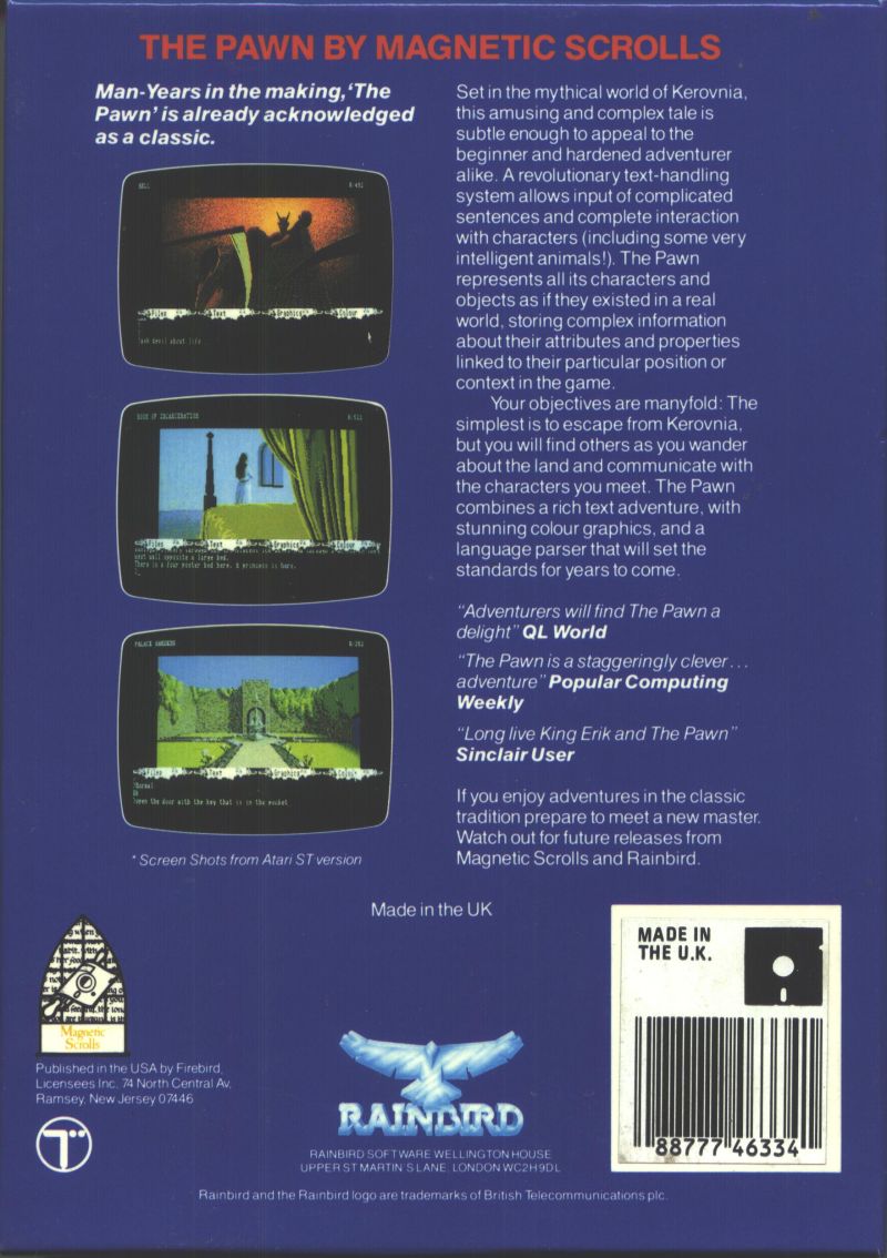 The Pawn - box back (TheGamesDB)