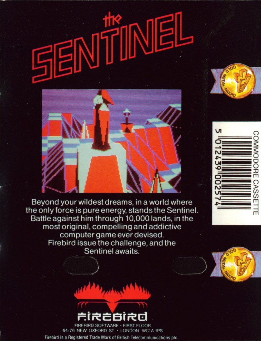 The Sentinel - box back (TheGamesDB)