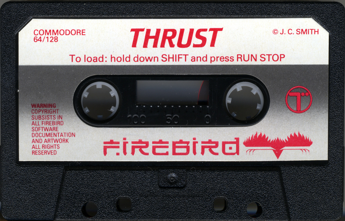 Thrust - cassette (Firebird Silver, C64, 1986)