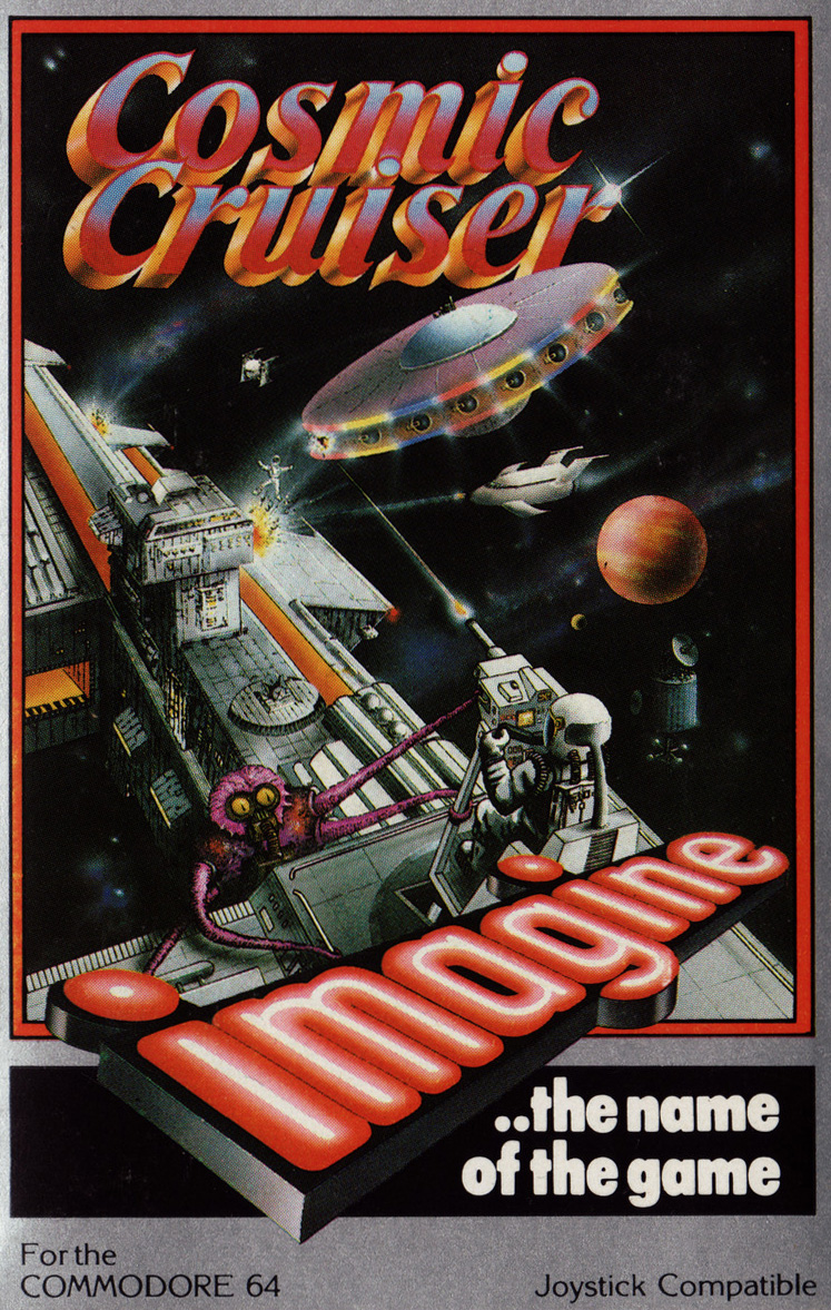 Cosmic Cruiser (1984) - Imagine Software C64 box art
