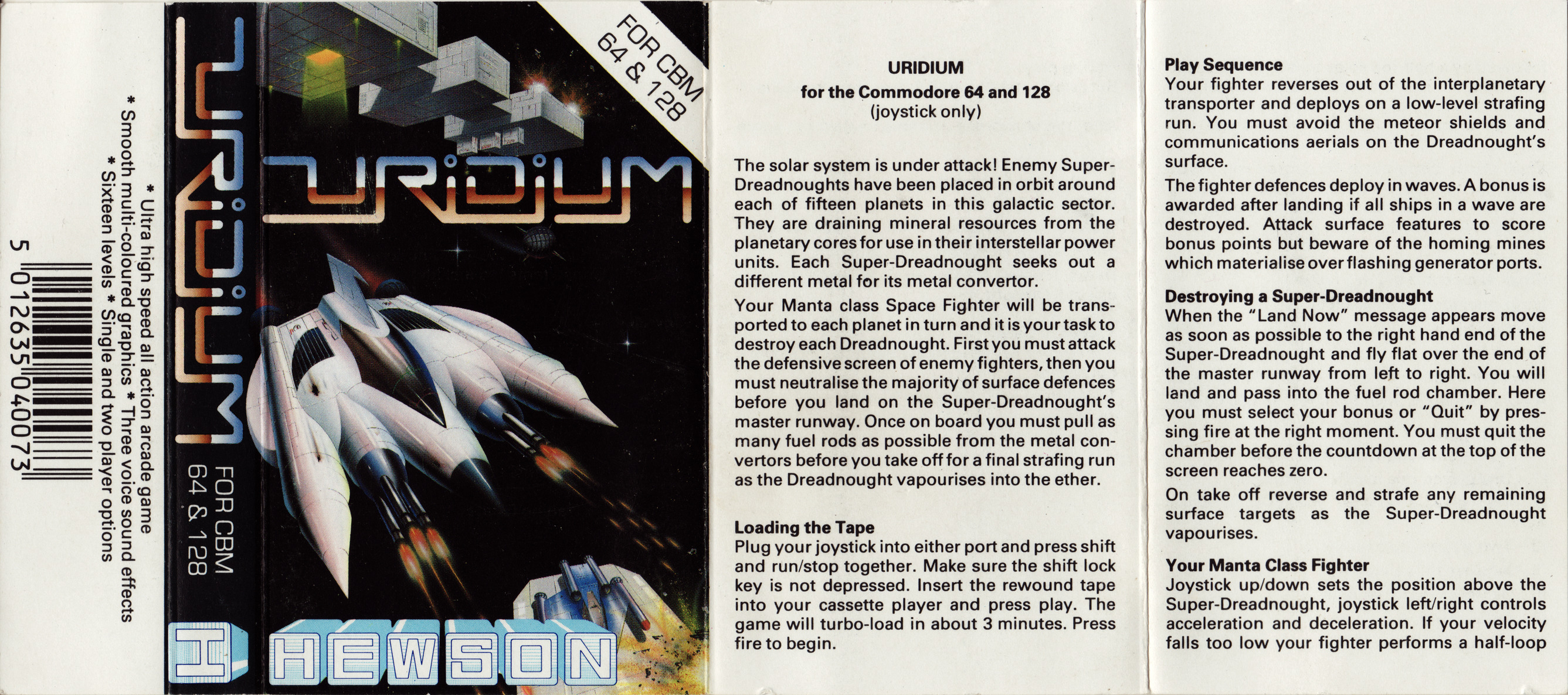 Uridium - C64 screenshot