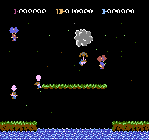 Balloon Fight NES title screen
