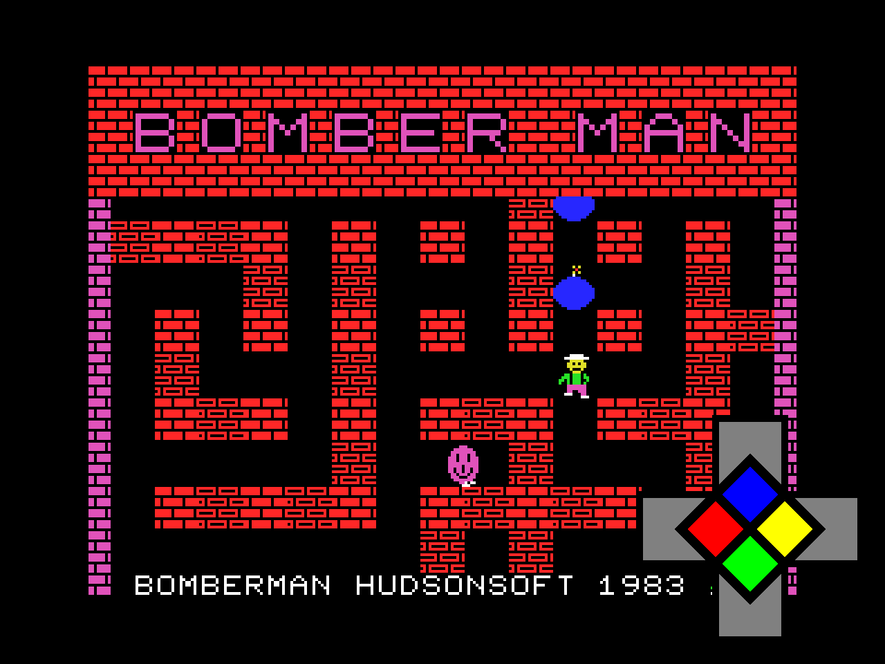 Bomberman (MSX/PC-88, 1983) - the original Hudson Soft maze game that started the franchise