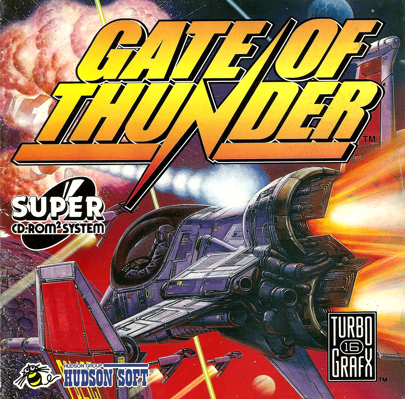 Gate of Thunder PC Engine CD box art - Hudson Soft, 1992