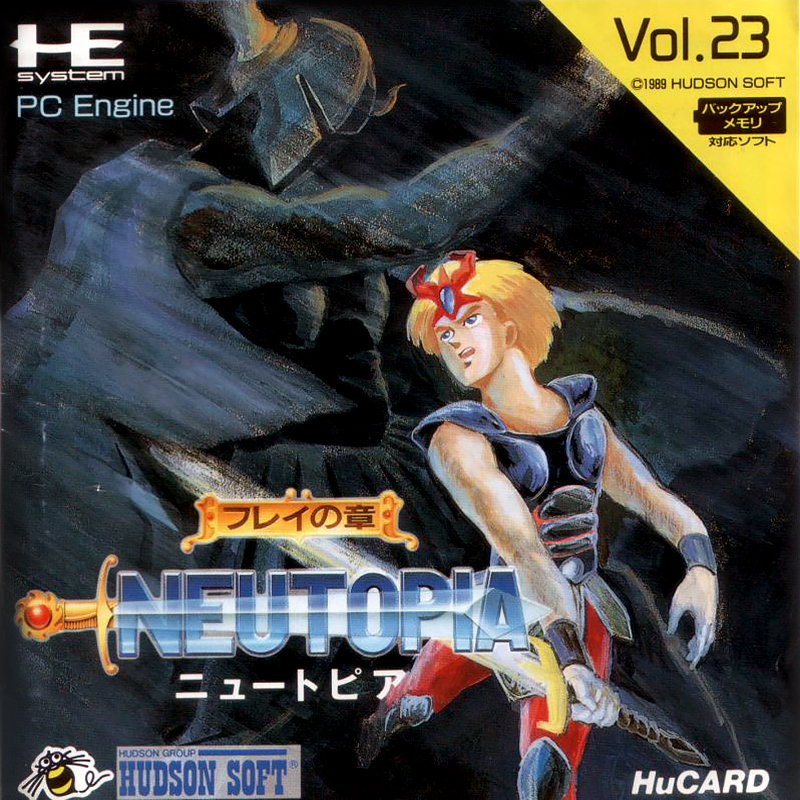 Neutopia PC Engine box art front - Hudson Soft, 1989