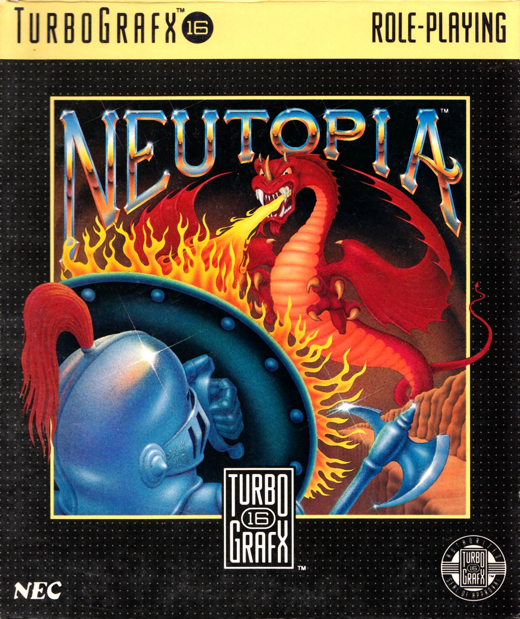 Neutopia TurboGrafx-16 box art - NEC Technologies, 1990